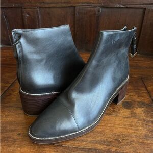 Cole Haan black leather booties